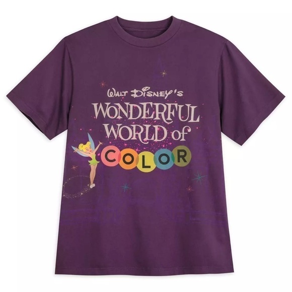 Disney Parks Tinker Bell Walt Disneys Wonderful World of Color T Shirt Disney100 - Picture 1 of 6